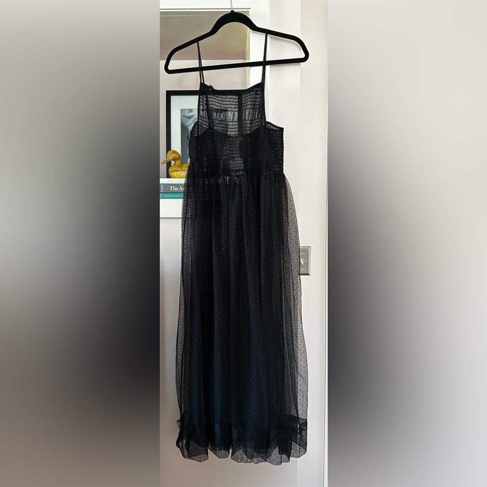 Free People Black Mesh Dress